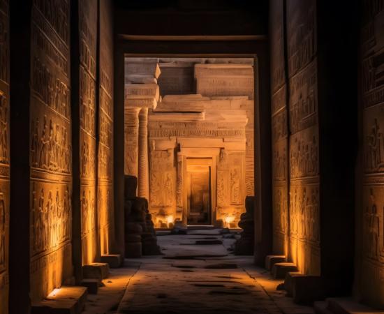 AI image of Edfu temple in Egypt.