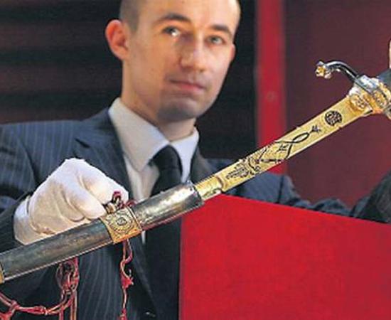 Napoleon’s gold-encrusted sword.
