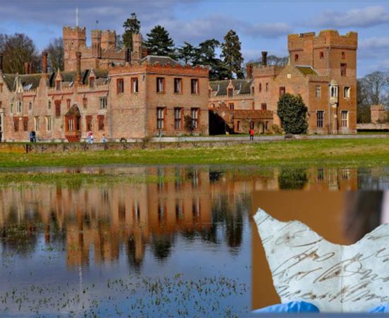 Oxburgh Hall where the trove of 15th century treasures were recently discovered in the attic. Source: Martin Pettitt / CC BY-SA 2.0
