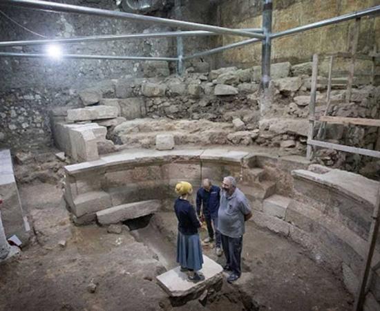 Theater-like structure found at the Western Wall Tunnels, Jerusalem (Image: Israel Antiquities)