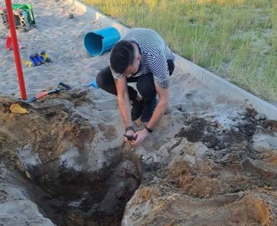 The sandpit where the Lusatian graves were discovered. Source: zarynaszemiasto / The First News