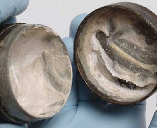  Wall fragment with Two Women Roman 1-75 CE Plaster and pigment fresco.