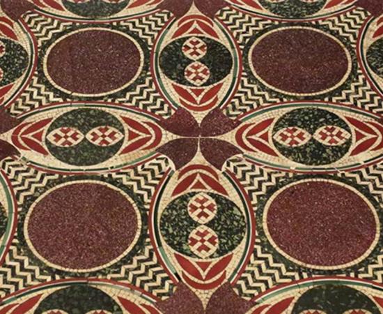 The ancient marble mosaic, which has now been returned to the Italian government in New York. 