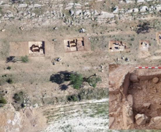 Aerial view of the necropolis at Panoría in Granada, Spain. 