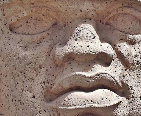 San Lorenzo Colossal Head 1, Olmec culture, Museo de Antropología de Xalapa, Mexico.