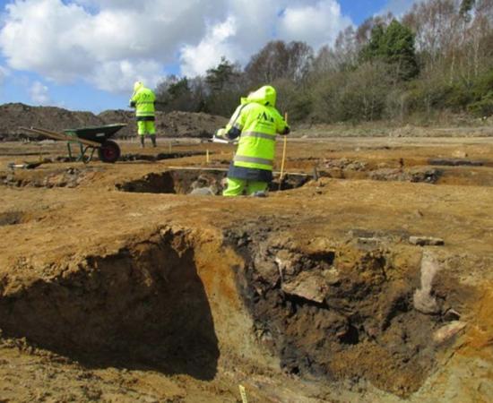 Detail of one of the pits found in Sunnsvära, Sweden.