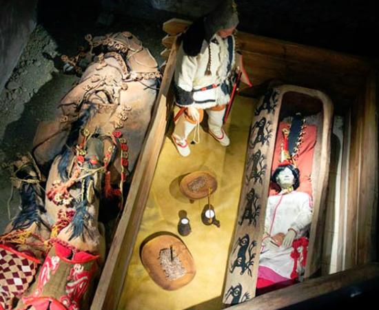 A mannequin - an exact replica - is displayed in the museum but on 'special occasions' VIPs would be 'provided the opportunities to see the real mummy'. 