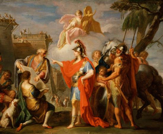 Painting completed by Placido Costanzi in 1737, entitled “Alexander the Great Founding Alexandria.”