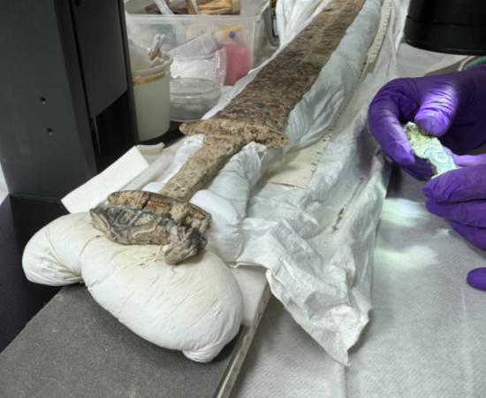 The sixth-century sword unearthed in an Anglo-Saxon cemetery near Canterbury, Kent