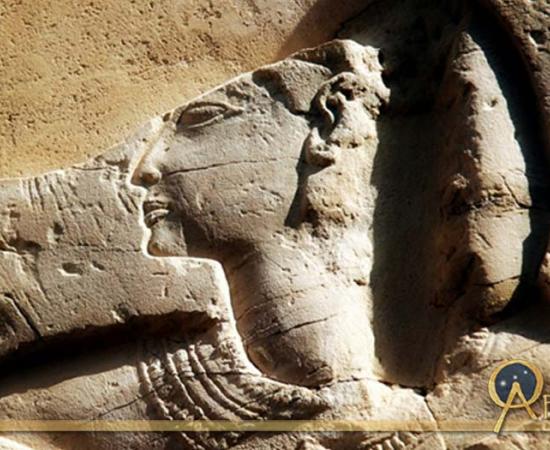 A damaged relief from his palace-cum-mortuary temple at Medinet Habu shows King Ramesses III making offerings to the gods; design by Anand Balaji