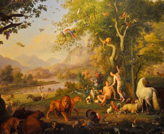 Adam and Eve in the Garden of Eden by Wenzel Peter, Vatican Museum