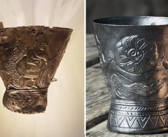 Two images of the Ain Samiya goblet.