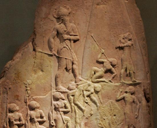 King Naram-Sin of Akkad, grandson of Sargon, leading his army to victory.