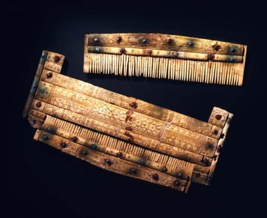 Comb with etui recovered from the Alemannic warrior burials.