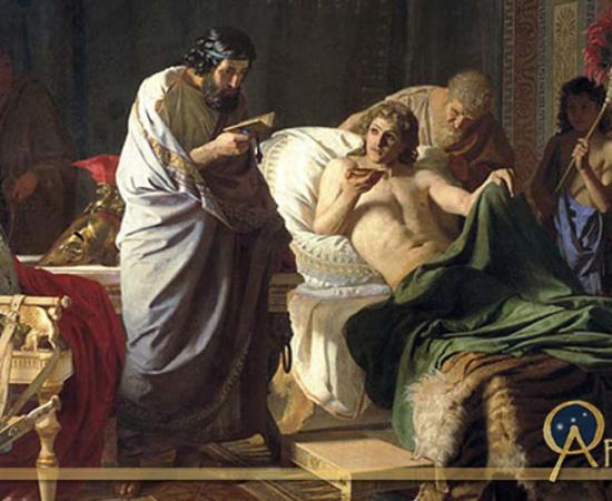 Alexander the Great trust to physician Phillip by Henryk Siemiradzky (1870) 