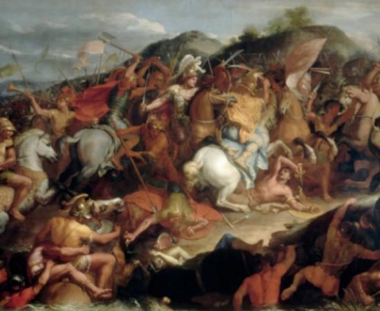 Portrait of the Battle of the Granicus, painted by Charles Le Brun in 1664-65. 