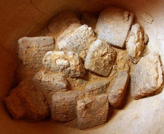 60 of the almost 100 cuneiform clay tablets were found at the archaeological site of Bassetki in the Kurdistan region of northern Iraq. 