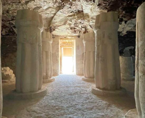 The tomb of the Vizier Amenhotep-Huy in Luxor, Egypt. Source: Teresa Bedman / Institute of Ancient Egyptian Studies