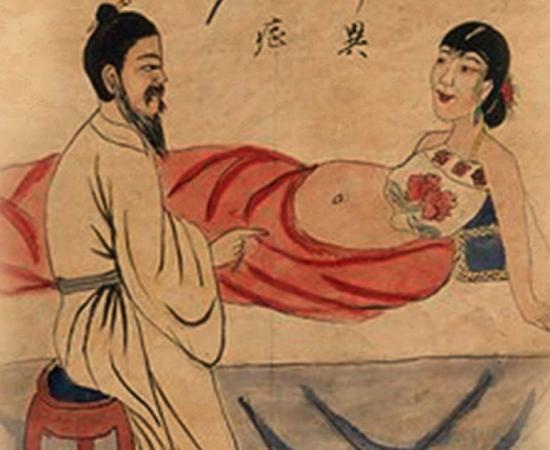 A Chinese physician with a pregnant woman. Wellcome collection / CC by SA 4.0.  By