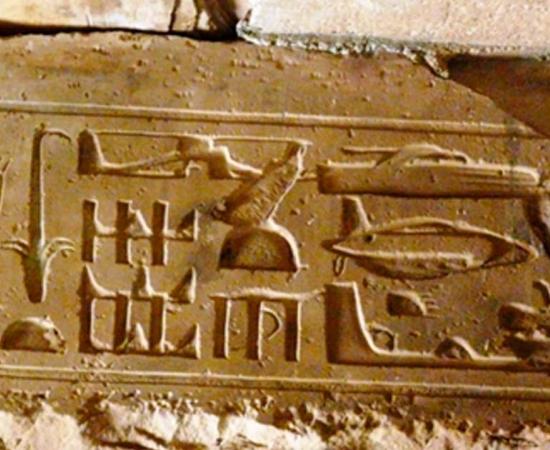 The so-called helicopter hieroglyph. Source: Public Domain.