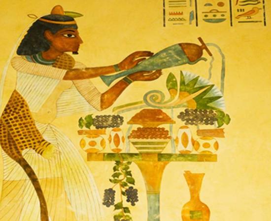 Ancient Egyptian preparing food. 