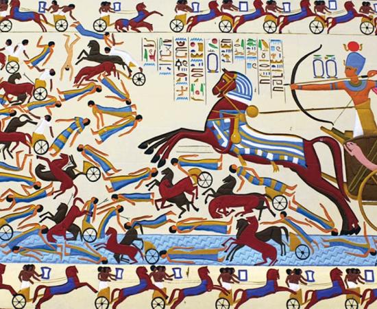 Ahmose I against Hyksos.   Source: Public Domain