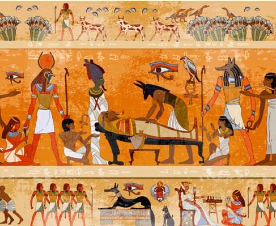 Ancient Egyptian mummification process.	Source:	Matrioshka/Adobe Stock