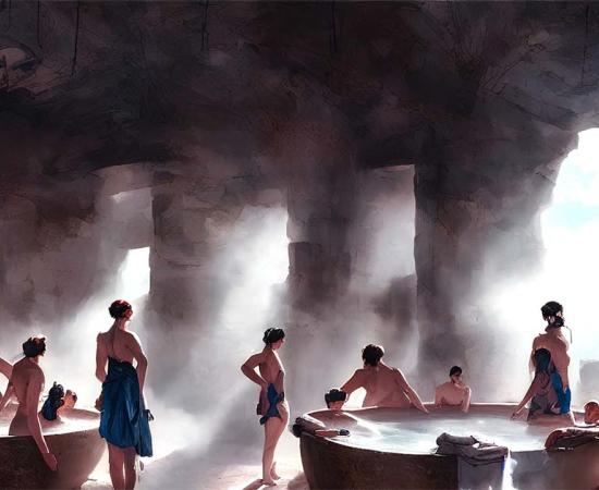 Roman bathhouse. Source: 4K_Heaven / Adobe Stock.