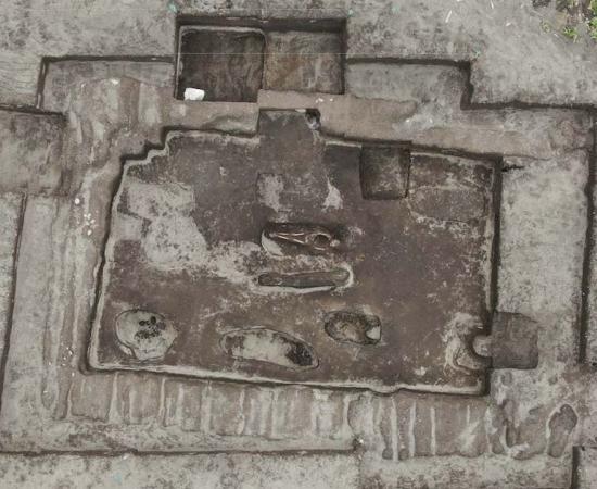 Aerial view of the ancient Inca cemetery recently discovered in Ecuador. 