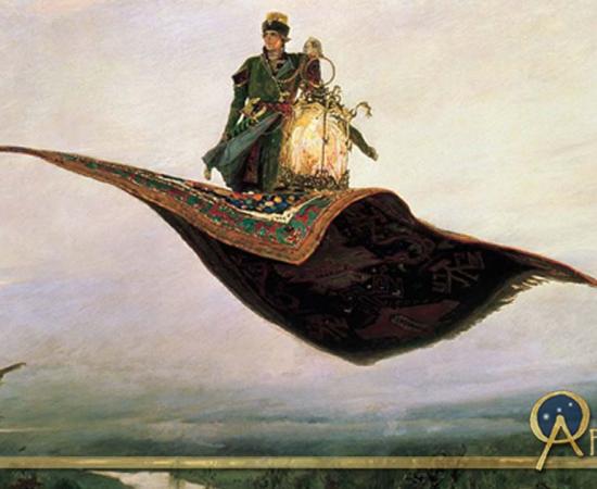  The Flying Carpet, a depiction of the hero of Russian folklore, Ivan Tsarevich 1880 by Viktor Vasnetsov 