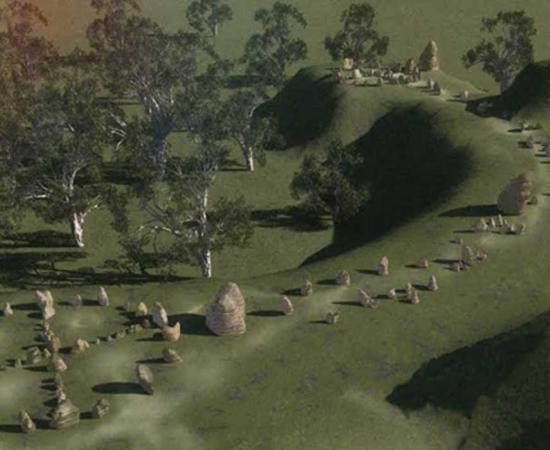 omputer image of Australia’s Stonehenge Site, Mullumbimby NSW by Richard Patterson.