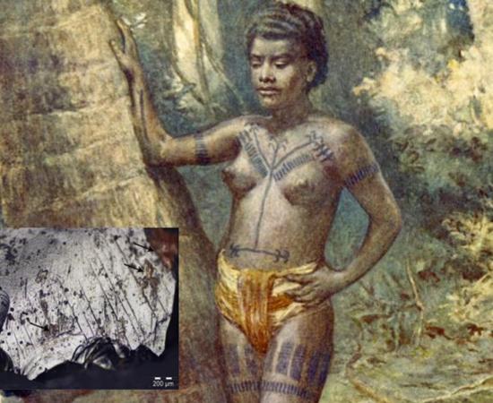 Women of Rennell Island in the Solomons, drawn by Norman H. Hardy 