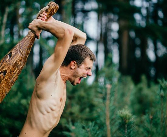 Development of ancient farming: representation of early human protecting his farm. Source: benevolente / Adobe stock