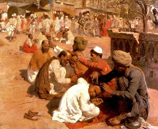 ‘Indian Barbers Saharanpore’ by Edwin Lord Weeks. Scientists have recently found just how diverse both Indian and Jewish genes really are. 