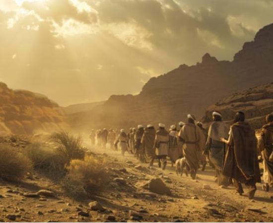 Ancient migration procession, representing movement of J haplogroup.. 	Source: VK Studio/Adobe Stock