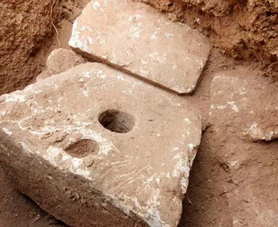 Ancient toilet found in Jerusalem. Source: Yoli Schwartz, Israel Antiquities Authority.
