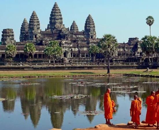 Angkor Wat temple, first a Hindu and later a Buddhist temple complex built by the Khmer King Suryavarman II