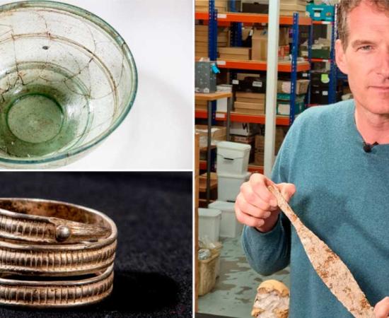 Work on the HS2 rail project across the UK landscape has once again yielded treasure with the discovery of a major Anglo-Saxon cemetery at Wendover, Buckinghamshire. The site has revealed 138 graves, countless preserved burial goods, and many valuable historical artifacts. Source: HS2