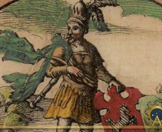 Hengist by John Speed's  "Saxon Heptarchy" (1611) (Public Domain)