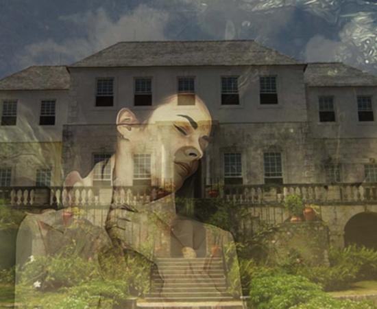 Painting of a ghostly looking woman. (Public Domain) Rose Hall, the estate house of a former sugar plantation, in Jamaica. 
