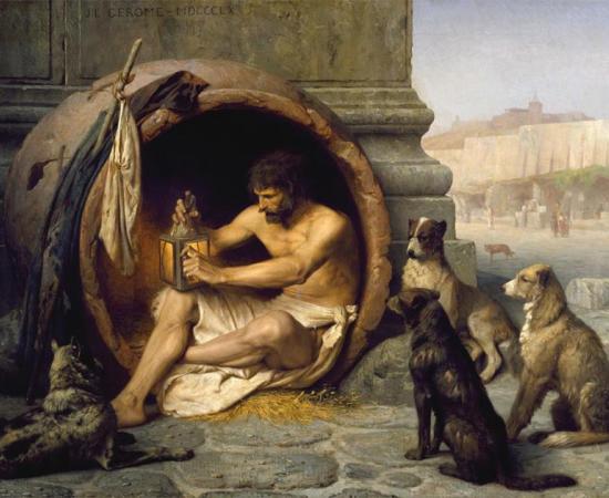 The Greek philosopher Diogenes was a famous pupil of the founder of Cynicism, Antisthenes. Source: Public Domain