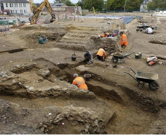 Archaeologists have uncovered remnants of an ancient Roman city beneath a 19th-century hospital in northwestern France.	Source: Emmanuelle Collado/ INRAP