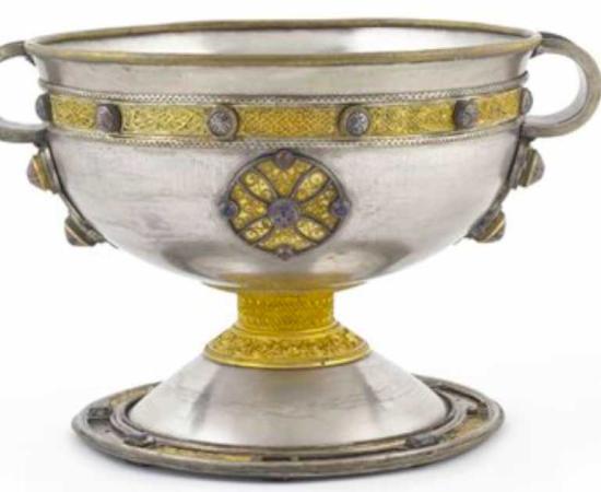 Image of the 8th century Ardagh Chalice, part of a hoard recovered in County Limerick, Ireland.	Source: National Museum of Ireland / CC BY SA 2.0