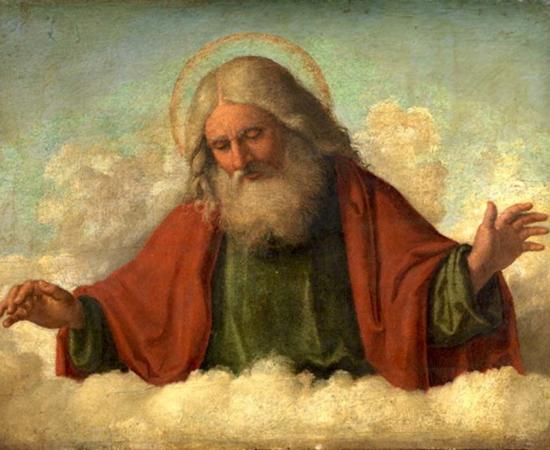 God the Father (represented by an old patriarch with white hair) by Cima da Conegliano, c. 1515 