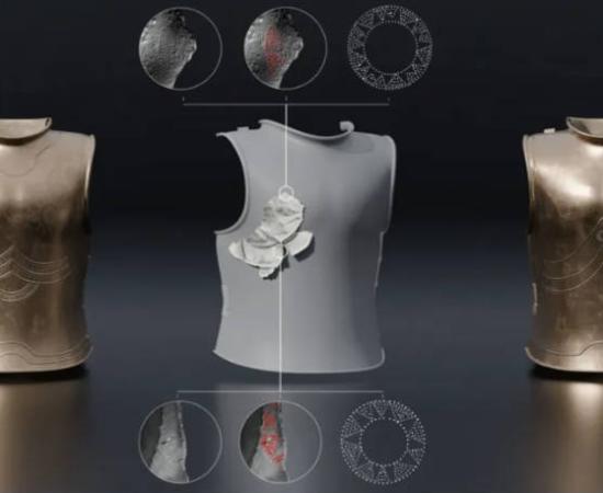 A reconstruction of the Bronze armor found in South Moravia, Czech Republic.  