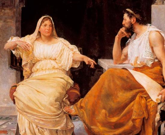 El Pedagogo, Aspasia y Pericles, by José Garnelo, 1893. Source: Public Domain