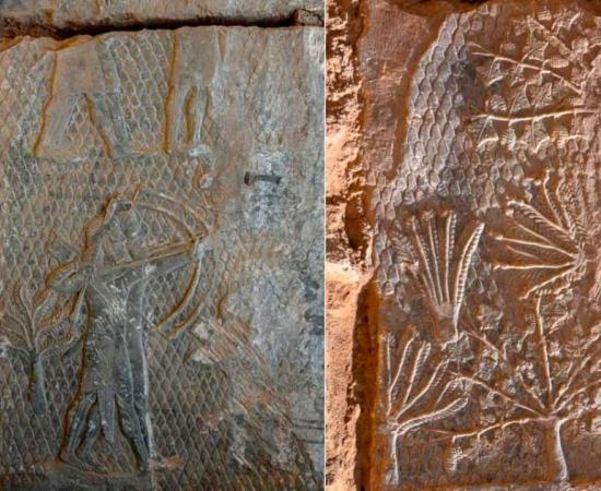 These ancient Iraq carvings dating to the Assyrian Empire were unearthed near the Mashki Gate in Mosul, escaping destruction by IS in 2016. Source: Iraqi Ministry of Culture