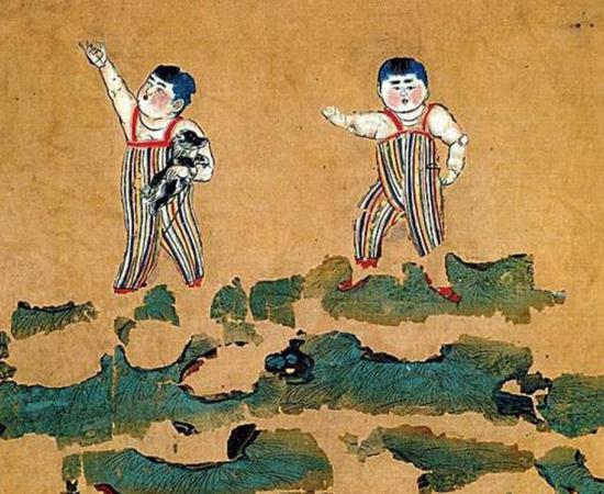 A stunningly made and preserved silk textile, one of many, found at the Astana Cemetery in far northwestern China.		Source: Public domain