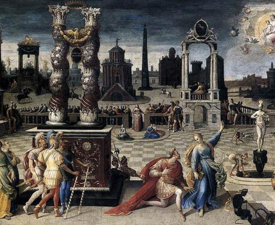 ‘Augustus and the Sibyl’ (1575-1580) by Antoine Caron. Louvre Museum, Paris, France.