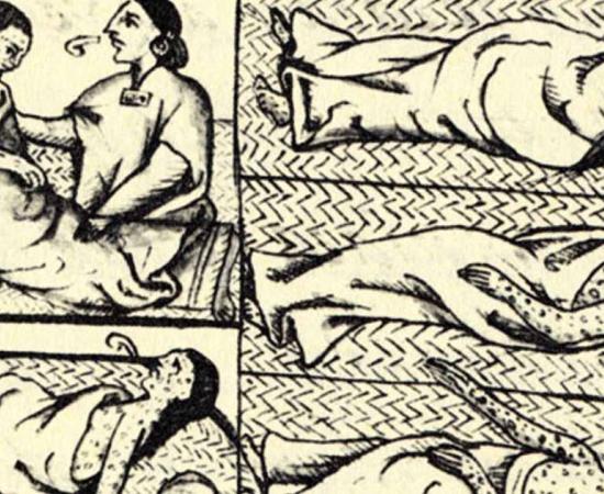 Indigenous victims (likely smallpox), Florentine Codex (compiled 1540–1585) Source: Public Domain